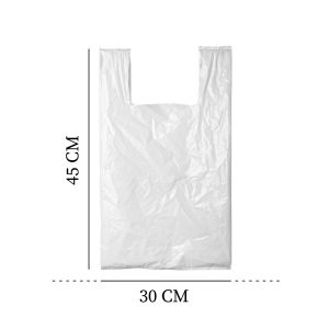SACOLA REFORÇADA RECICLADA BRANCA 30CM X 45CM 