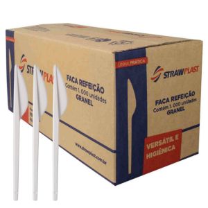 FACA REFEIÇÃO BRANCA CAIXA C/ 1000 UNIDADES STRAWPLAST