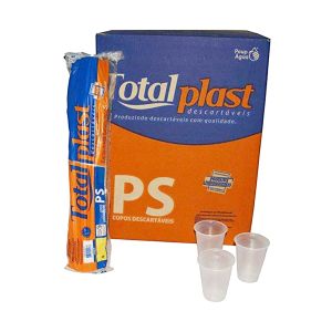 COPO PLÁSTICO DESCARTÁVEL TRANSPARENTE PS 400ML TOTALPLAST CAIXA C/ 1.000 UNIDADES