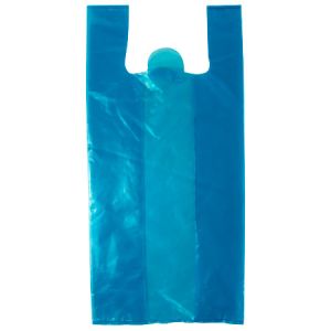 SACOLA PLÁSTICA RECICLADA  REFORÇADA AZUL / VERDE 50CM X 60CM
