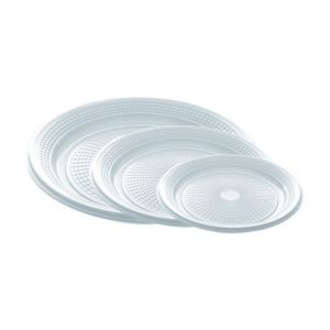 PRATO PLÁSTICO BRANCO 26CM CRISTALCOPO 250 UNIDADES