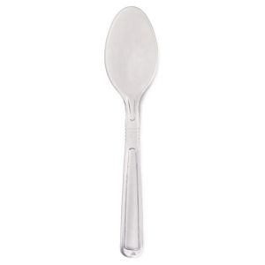 COLHER REFEIÇÃO DESCARTÁVEL CRISTAL STRAWPLAST CAIXA C/ 1000 UNIDADES