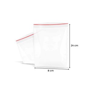 SACO PLASTICO ZIP Nº13 TAMANHO 08X24 PCT COM 100 UNIDADES
