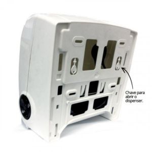 DISPENSER PAPEL TOALHA BOBINA C/ ALAVANCA BRANCO