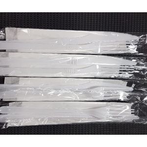 KIT GARFO E FACA SACHÊ COM GUARDANAPO BRANCO CAIXA C/ 250 KITS