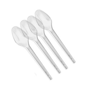 COLHER SOBREMESA CRISTAL STRAWPLAST 50 UNIDADES