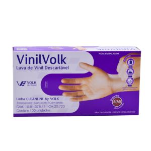 LUVA VINIL VOLK M - COM TALCO 