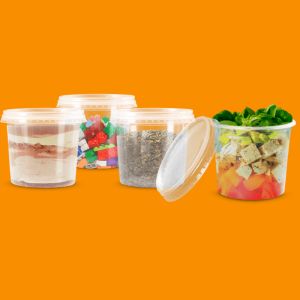 KIT POTE REDONDO PP 250 ML PACOTE C/ 25 UNIDADES