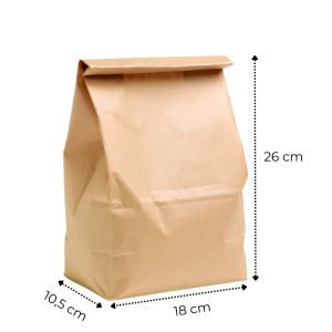 SACO DE PAPEL KRAFT LISO SOS TAMANHO P C/ 100 UNIDADES