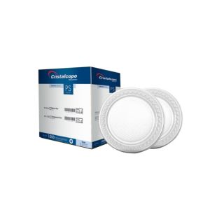 PRATO PLÁSTICO BRANCO 15CM CRISTALCOPO 1.000 UNIDADES