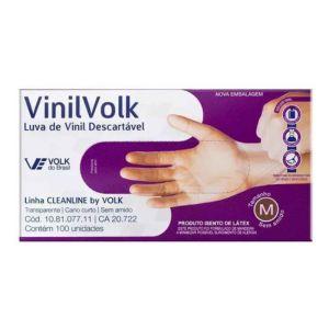 LUVA VINIL VOLK M - SEM TALCO 