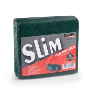 FIBRA LIMPEZA GERAL PESADA SLIM C/ 10 UNIDADES REF.9526