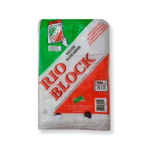 SACO PLÁSTICO BLOCADO 25X35CM PACOTE C/ 1000 UNIDADES