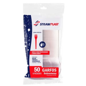 GARFO PARA SOBREMESA CRISTAL C/ 50 UNIDADES STRAWPLAST