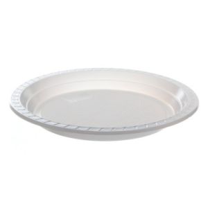 PRATO DESCARTÁVEL BRANCO TOTALPLAST 21CM  PACOTE C/ 10 UNIDADES