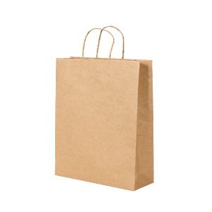 SACOLA  DE PAPEL KRAFT COM  ALÇA MÉDIA 22CM X 34CM X 14CM