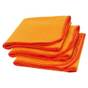 FLANELA LARANJA 28CM X 38CM  C/ 12 UND.