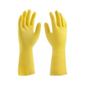 LUVA LATEX MULTIUSO P/ LIMPEZA  AMARELA TAMANHO M