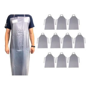 AVENTAL VINIL TRANSPARENTE REFORÇADO COM FECHO MOCHILA  - 1 UNIDADE