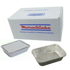 BANDEJA DE ALUMÍNIO PARA BOLO M90 C/ TAMPA 220ML