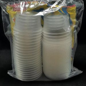 KIT POTE E TAMPA PLASZOM 200 ML PACOTE C/ 25 UNIDADES