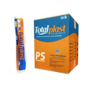 COPO DESCARTÁVEL TRANSPARENTE 200 ML CAIXA C/ 25 PACOTES - TOTALPLAST